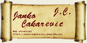 Janko Čakarević vizit kartica